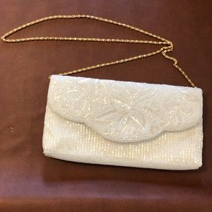 Beaded dressy evening clutch purse